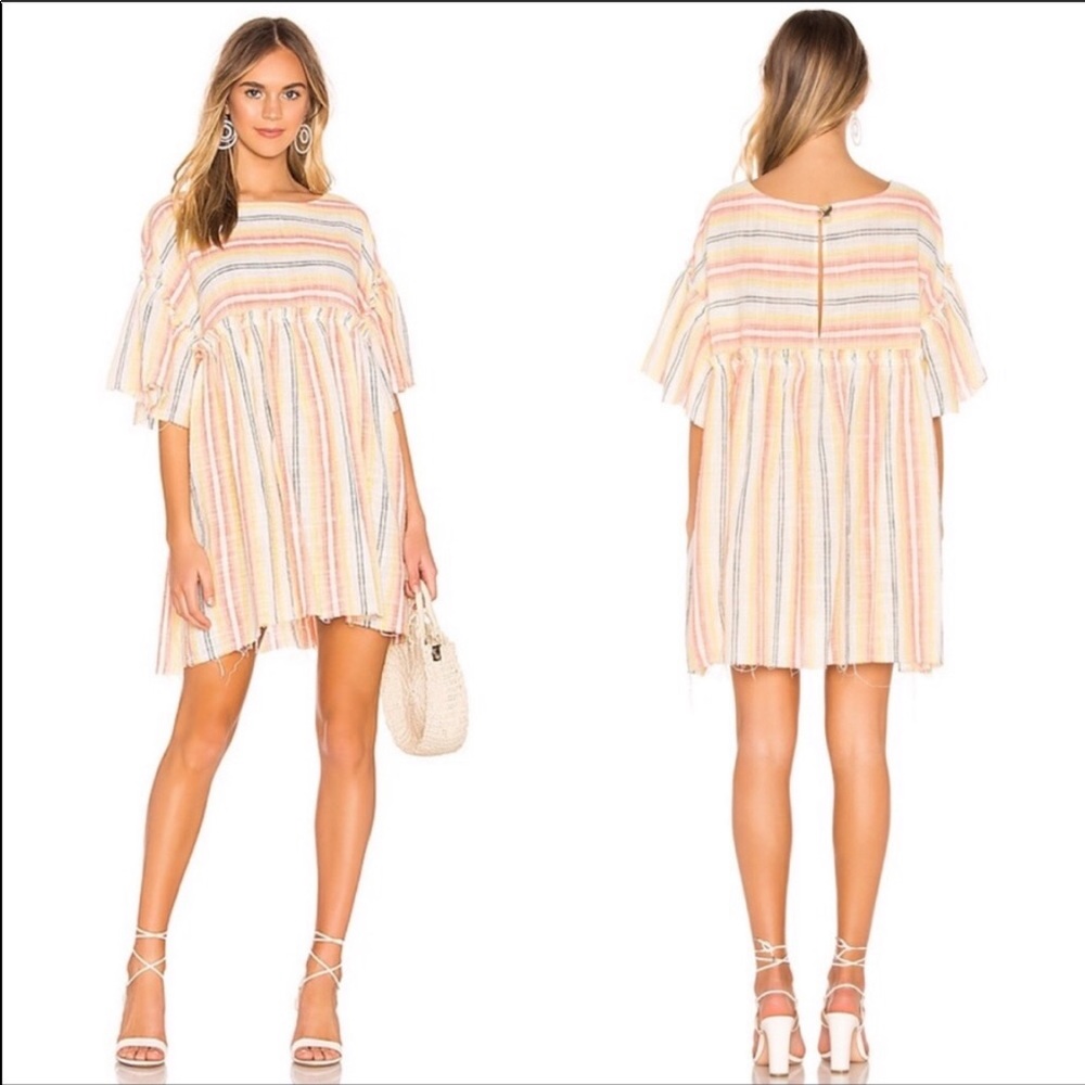 NWT FP Summer Nights Striped Dress in Yellow